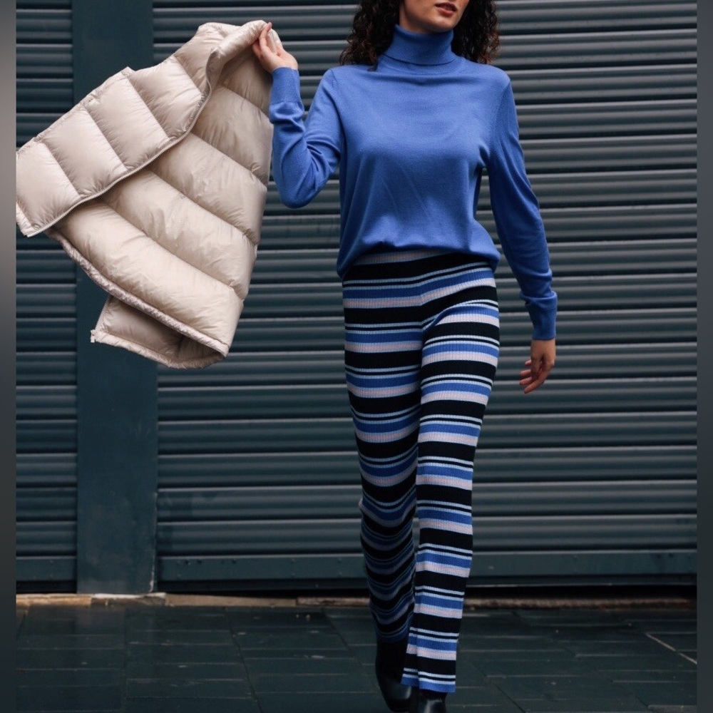 Uniqlo Marni Knit Blue Striped Knit Pants